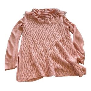 New Directions pretty pastel pink sweater SZ XL